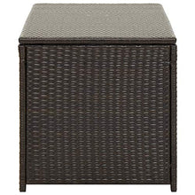 VidaXL - Scatola portaoggetti da giardino in resina intrecciata, 100 x 50 x 50 cm, colore: Marrone