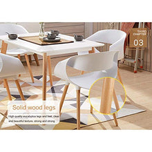zvcv Sedia da Pranzo da Cucina Sedia per Poltrona con Schienale in plastica per la casa Gambe in Legno massello Naturale, sedie per sedie da Esterno per Picnic, Verde