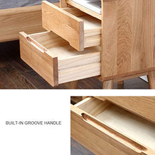 Comò e cassettiere Comodino in Legno massello mobili Camera da Letto Comodino armadietto Mini armadietto Soggiorno Basso armadietto Due cassetti Camera da Letto (Color : Wood, Size : 40 * 35 * 55cm)