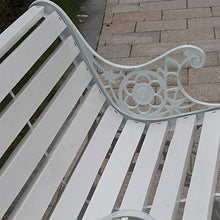 household products Terrazza Giardino Panca, Parco Panchina in Legno Massello Anticorrosivo E Cast Telaio in Ferro, Panca Portico con Schienale E Braccioli, Adatta A Ponte Prato Terrazza Balcone