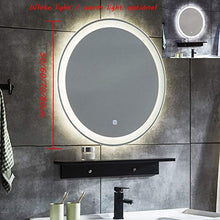 Specchio Rotondo retroilluminato, Specchio da Bagno Illuminato a LED da Parete, specchi per Trucco con sensore di Luce Touch Control, vanità, Camera da Letto (20 Pollici)