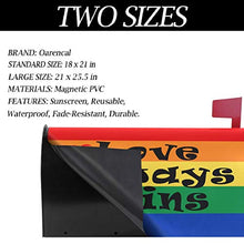 Arcobaleno Gay Love Always Wins LGBT Cuore Casella Postale Copre Magnetica Giardino Cantiere Decorazione Casa Dimensioni Standard 53,3 cm x 45,7 cm