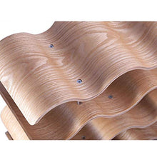 BESTSOON Cremagliere del Vino Scaffale per Vino in Legno Wave Wine Rack (Size:2 Layers 41.5 * 15.5 * 10.5cm; Color:Natural)