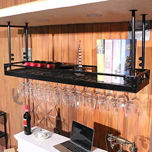 YWYW Portabottiglie Portabicchieri da Vino Portabicchieri da Champagne Portabicchiere Portabottiglie da Appendere in Ferro battuto Europeo (Nero) (Dimensioni: 120 * 30 cm)