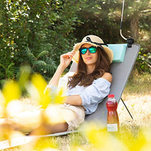 Relaxdays Materassino da Spiaggia, Lettino Imbottito XXL, Ombrellino, Regolabile, Cuscino&Borsa, Pieghevole, Beige