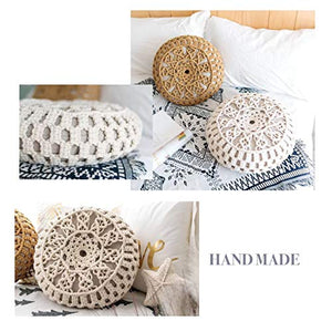 YQ Cuscini Intrecciati, Cuscini futon Tessuti, Cuscini di Tatami ispessiti sulla Finestra del Balcone della Baia 40x40cm (Size : Woven Cushion)