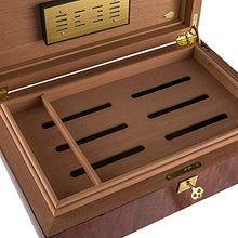 Umidificatori for sigari - Umidificatore di legno di cedro a doppia capacità for stampa di casse a doppio strato può essere collocato 40-60 Sigaro con igrometro Dimensioni: 41,5x24x13,5 cm Cedro spagn