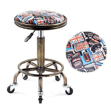 Poltrone Nubao Gambe di taglio Sgabello su rotelle, di rotolamento Sgabello con Cappuccetto Rosso modello in pelle sintetica Sedile, Altezza regolabile 46-60 cm, peso 160 Kg supportati, Salone di tagl