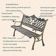 LXLH Panca da Giardino Panchina Panchina da Giardino Panchina da Giardino con Doppia Seduta in Metallo per Esterni, Sedia da Giardino con Finitura Anticata e Struttura in Alluminio pressofuso, Mo