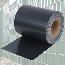 WOLTU GZZ1187an Strisce con 25 Clip di Fissaggio Rotolo per Ringhiera di Balcone Fascette Copertura Protezione Frangivento Oscurante Paravista PVC Poliestere Recinzione Giardino Esterni Nero 0,19x35m