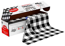 Neatiffy 137,2 cm x 32,9 m Rotolo di Tovaglie di Plastica USA E Getta, per Picnic, Feste, Banchetti, Black & White Checkered