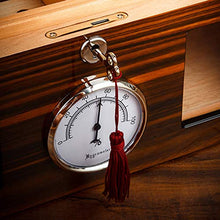 DZSF Legno di Cedro Cigar Humidor con la Serratura, Spell Fiore Vernice Trasparente in Vetro Visibile Cigar Humidor Box con umidificatore e igrometro detiene Il 60 Sigari