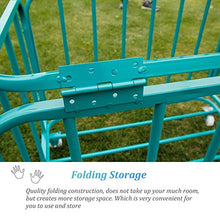 LXFA Carrello Porta Palline Portapalline Pieghevole con Ruote/Coperture - Carrello Portaoggetti Portatile per Palline Sportive in Metallo - per Il Giardino della Scuola Materna