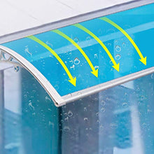 Fai da Te Porta Tenda Canopy Giardino Veranda Silenzioso Antipioggia Consiglio Endurance PC con profondità 60cm / 80cm / 100 Centimetri / 120 Centimetri Lega di Alluminio Staffa (Size : 100x100cm)