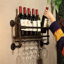 LHQ-HQ Creativo Wine Rack Bottiglia di Vino Rack Permanente Armadio Vintage Champagne mensola del Supporto Metallo Ferro Tubo Acqua Tazza di Disegno