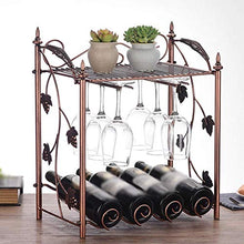 LHQ-HQ Wine Rack Arte del Ferro Wine Rack Decorazioni Stand di Esposizione Europea di Stile del Vino Singola Famiglia Rack Bronzo