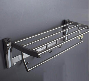 MBYW Portasciugamani Alto carico Portasciugamani Elegante da Bagno Mensola portaoggetti Porta Asciugamani, Acciaio Inossidabile, portaoggetti per Bagno, Montaggio a Parete, mensola, 38 * 20 cm