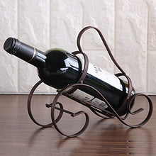 ZHIQ Portabottiglie Singolo Portabottiglie in Filo Metallico, Portabottiglie Creativo, Espositore da Vino Indipendente da Appoggio, Regalo novità per la Decorazione Domestica della Cucina