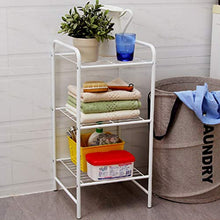 LYM &ripiano di stoccaggio A Pavimento Rack, Piazza Bagno 3 Strati di memorizzazione di cremagliera d'angolo ripiano Scaffale di Finitura
