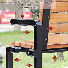 GaoF Panchine da Giardino in Legno massello da Giardino per Esterni, panchine da terrazza, sedie da Portico in Legno anticorrosivo Resistenti alle intemperie per 2-3 Persone da