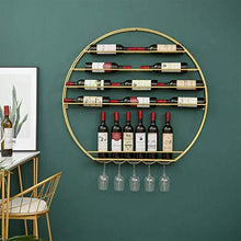 FCXBQ Serie da Parete - Porta Fino a 16 Bottiglie Portabottiglie da Parete Rotondo Elegante e Moderno portabottiglie