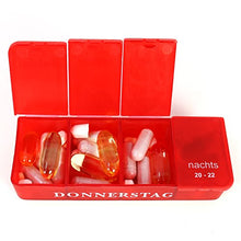 com-four® 2X Dispenser per dose di farmaco 7 Giorni - Scatola per farmaci - Scatola per Pillole - Scatola per compresse - Dose settimanale [Lingua: Tedesco]