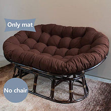 ZWPY Cuscino per Sedia Doppio Papasan-No, Cuscini per Sedia a Cesto sospesi, Cuscino per Sedia Amaca sospesa Sovradimensionato per Patio Giardino, Marrone Scuro