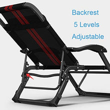 AI LI WEI SHUAIIJUAN Sedia per Il Tempo Libero Domestico Outdoor Pieghevole Patio Lounge Poltrone da Giardino Sdraio Sdraio con l'ammortizzatore for la Corsa, Campeggio, Spiaggia, Deck - Nero