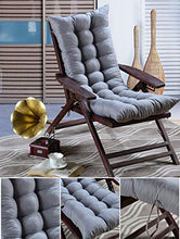 RAILONCH Cuscino per sedia da giardino con schienale alto, cuscino per sedia a dondolo, cuscino per sedia a dondolo, per viaggi, interno esterno (senza sedia) (grigio, 48 x 170 cm)
