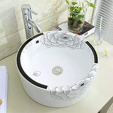 Yxx max -Lavabo Turno Bagno in Ceramica di Lavaggio Bowl, controsoffitto del dispersore del Bacino, Art Bacino casa igienici Bagno (41.5x17cm) Lavandino del lavabo
