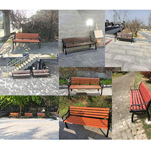Panca da giardino con schienale, panca moderna semplice per il tempo libero per 2/3 persone, mobili da giardino in legno massello anticorrosivo, utilizzata in parchi, cortili, terrazze (120 / 150cm