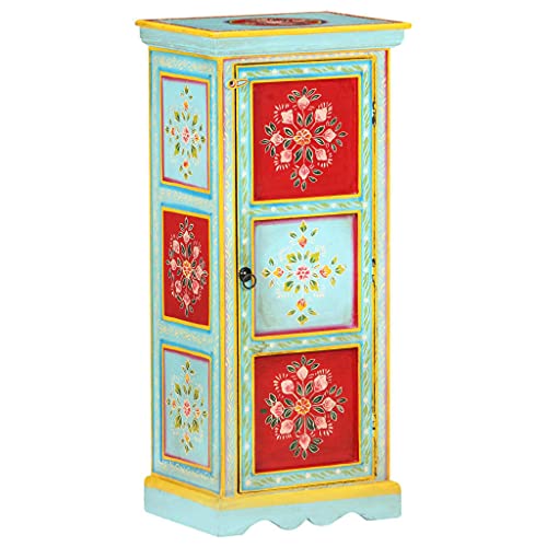 vidaXL Credenza Alta Dipinta a Mano 40x30x90 cm in Massello di Mango