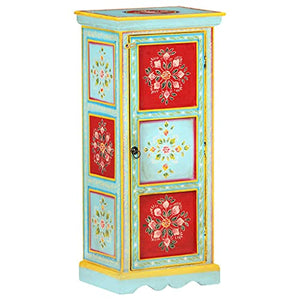 vidaXL Credenza Alta Dipinta a Mano 40x30x90 cm in Massello di Mango