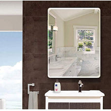 AYJS Specchio da Bagno, Specchio per Il Trucco Autoadesivo A Parete, Semplice, Elegante, Anticorrosione, Nessuna Deformazione, Design Smussato Arrotondato, Liscio E Non Deformabile