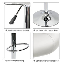 IntimaTe WM Heart 2 x Sgabelli Bar per Cucina con Schienale e Poggiapiedi Moderno Regolabile Girevole Sgabello in Pelle (Bianco)