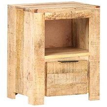 vidaXL Comodino Arredamento Comò Tavolino Notte Arredo Stand Tavolinetto Mobili Camera Letto Cassettiera Madia Legno di Mango Grezzo Massello