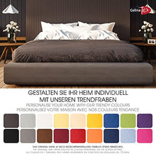 CelinaTex Lucina lenzuolo elasticizzato topper spessori per letto contenitore cotone 180x200-200x200 cm bianco neve