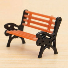 QULONG Ornamenti da Giardino Mini Ornamento da Giardino per Esterni Panchina da Parco in Miniatura Craft Modello di panchina per Decorazioni per la casa Fai-da-Te