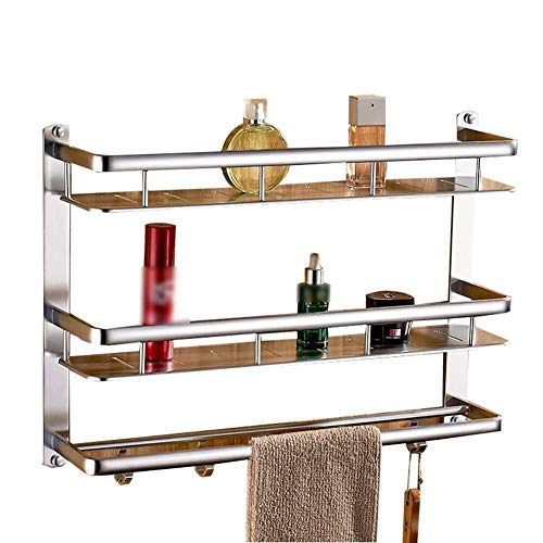NHLBD Mensola da Bagno, mensola portaoggetti - 2 ° Piano Bagno Rack Magro, Compatto Magazzinaggio Rustproof Mensola for Il Bagno partizione Bagno