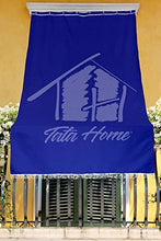 Tenda da Sole da Esterno per Balcone in Tessuto Resistente Misura cm 200x295 in 100% Poliestere con Anelli Dis. 5 Blu