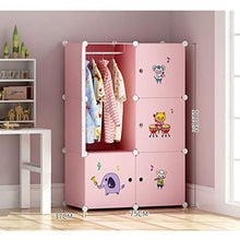 Guardaroba Semplici Bambini Armadio casa Camera da Letto Panno di plastica del Bambino del Tessuto Semplice Bagagli Moderna Hanging Assemblea Armadio XINYALAMP