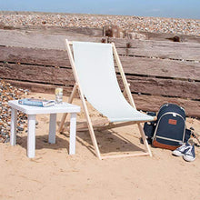 Harbour Housewares Sedia a Sdraio Pieghevole in Legno - Ideale per la Spiaggia - Regolabile - Grigio Chiaro - 2 Pezzi