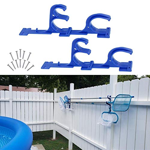 Mayyou 2pcs Piscina Palo Appendiabiti - Ganci Ideali per Pali telescopici, Skimmer, rastrelliere per Foglie, reti, spazzole, Tubo per aspirapolvere, Attrezzi da Giardino e Accessori per Piscina