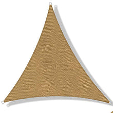 DEXIAO Tenda a Vela Triangolo Vela ombreggiante Impermeabile Tenda a Vela Parasole Protezione UV per Terrazza Campeggio Giardino Esterno(3 x 3 x 3 m, colore giallo sabbia)