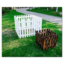 Palizzata del Giardino Divisoria 3PCS, Palizzata in Legno di bambù Naturale, Adatta per Giardino Esterno,Bianca,Stakes