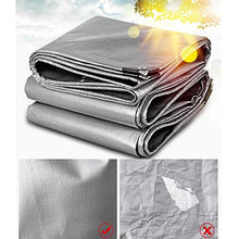MTYLX Telo Multiuso per Esterni ， Telo, Rivestimento Grigio Resistente Impermeabile Occhielli Rinforzati Di Spessore 0,38 Mm per Campeio All'Aperto 18 Taglie 200G / M²,Grigio,6X8M
