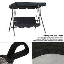 Rivestimento per sedia a dondolo impermeabile di ricambio per mobili da giardino, resistente alla pioggia, durevole e anti-polvere (nero)