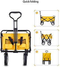 HJBH Outdoor Pieghevole Utility Wagon, Pieghevole da Giardino Portatile Carrello a Mano Multifunzione, Manici Regolabili, Adatto a Shopping Picnic Beach Park (Color : H)
