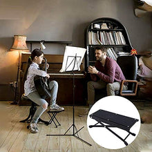 Poggiapiede per Chitarra,Pieghevole Poggiapiede per Chitarra,Poggiapiede per Chitarra in metallo(Con pad in Gomma Antiscivol),Ottima Stabilità