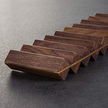 MFLASMF Portabottiglie per Vino da Tavolo da Cucina, Design modulare, espositore da appoggio impilabile da appoggio, portabottiglie, Porta 3 Bottiglie, Attacco in Legno, Noce Nera e Ottone